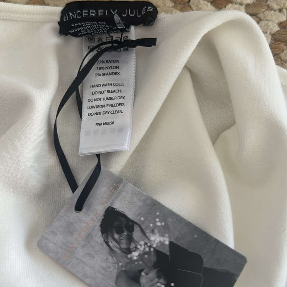 NWT Sincerely jules white top S/M - Picture 5 of 5